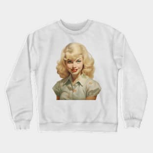 Retro blondie girl Crewneck Sweatshirt